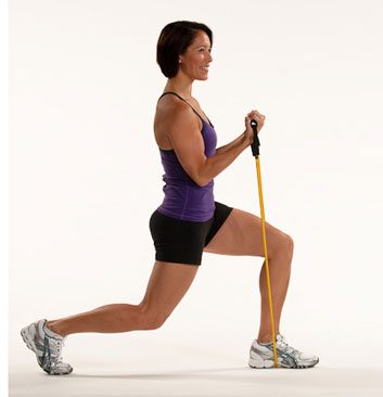 reverse lunges with biceps curl