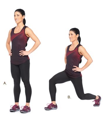 Reverse lunges: 2 minutes