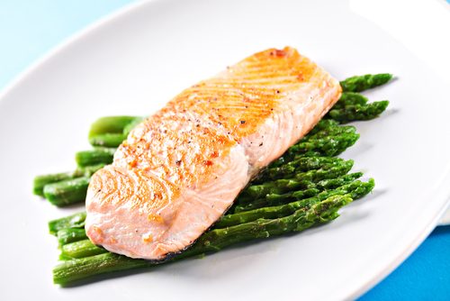salmon asparagus