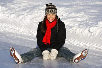 woman ice skating