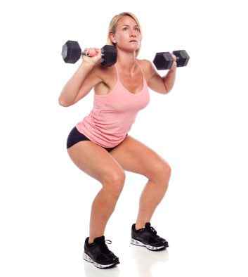 thruster squat dumbbells weights