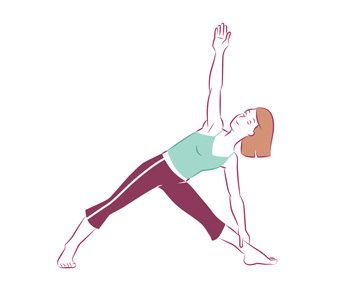 Anti-aging yoga Triangle pose