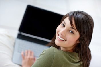 woman laptop computer
