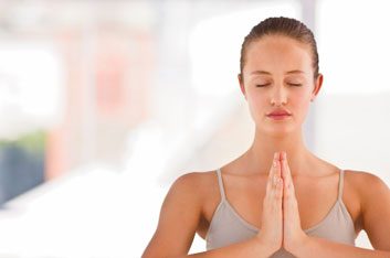 yoga prayer position