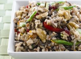 Brown and Wild Rice, Walnut and Dried Cranberry Salad