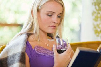 wine reading relax
