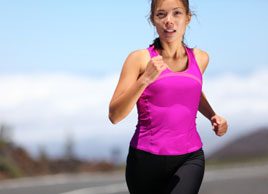 woman running summer fitness