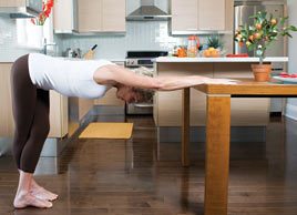 Yoga pose of the month: Ease back tension with Standing Tabletop 