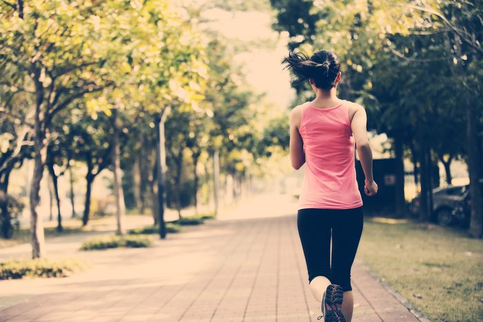 Weight loss myths woman running