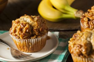 Banana Nut Butter and Jam Muffins