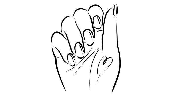 illustration showing nail health
