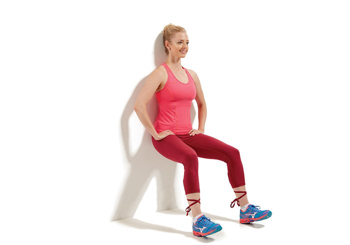 knee exercise - Sliding Wall Squat