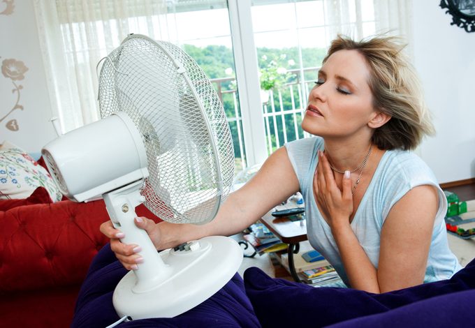Woman With Hot Flashes