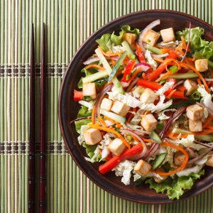 Chinese Cabbage and Peanut Salad with Ginger Dressing