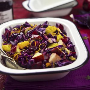Red Cabbage Salad with Apricots