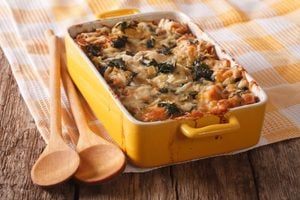 Sausage and Spinach Strata