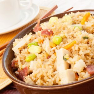Stir-Fried Rice and Chicken