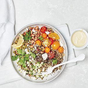 Quinoa and Black-Eyed Pea Salad With Tahini-Lemon Dressing
