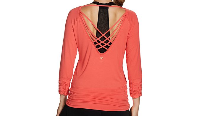 Deep V top with straps