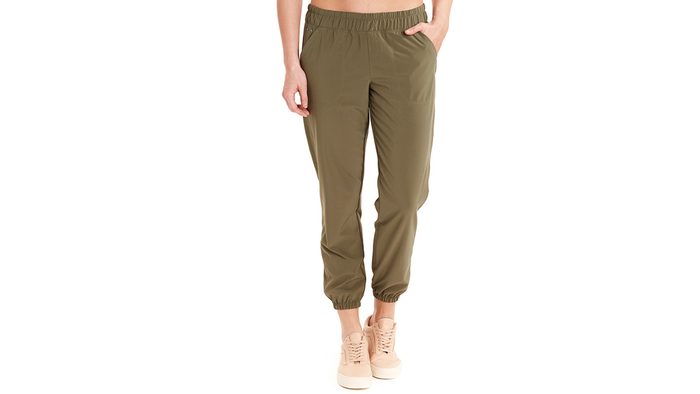 fashionable hiking pants by lole in a pretty olive green