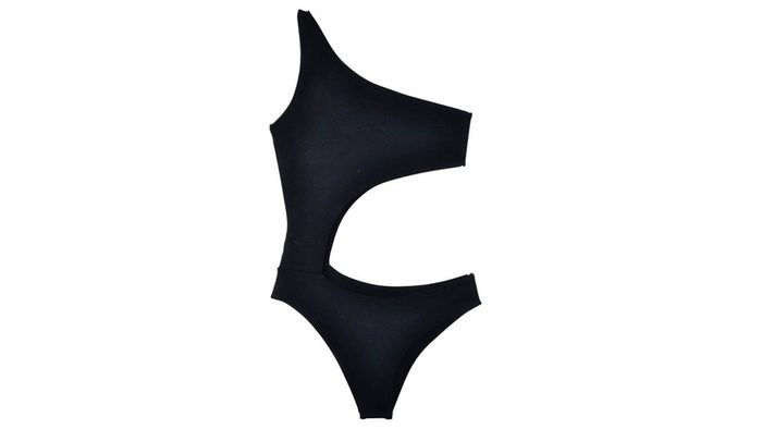 Asymmetrical one-piece with side cut-out