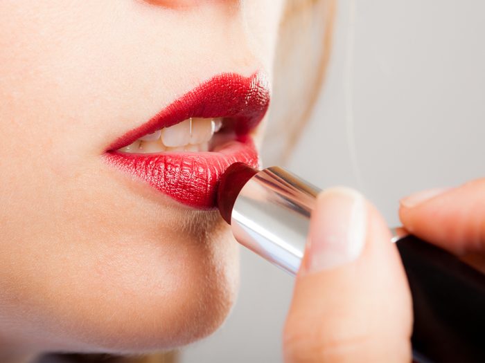 Choosing a dark lipstick is a makeup mistake that can age your face