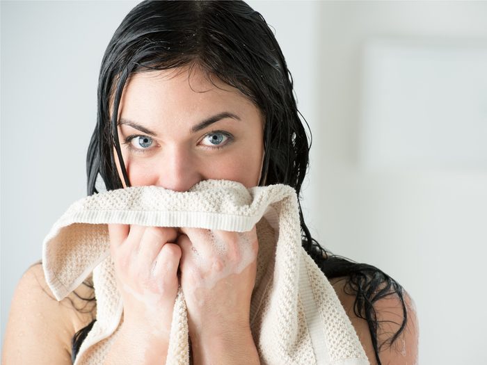 You can get away with showering less if towel drying is taking a toll on your skin