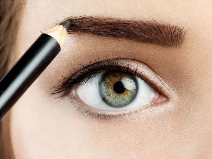 Filling in your eyebrows is a simple makeup tip to make your eyes pop