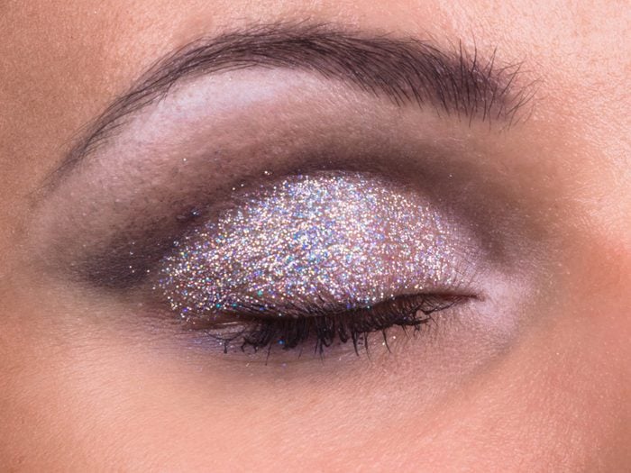 Picking a shimmery eye shadow is a makeup mistake that can age your face