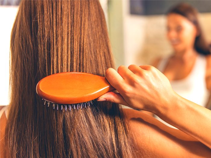 You may be breaking out with acne because of greasy products in your hair