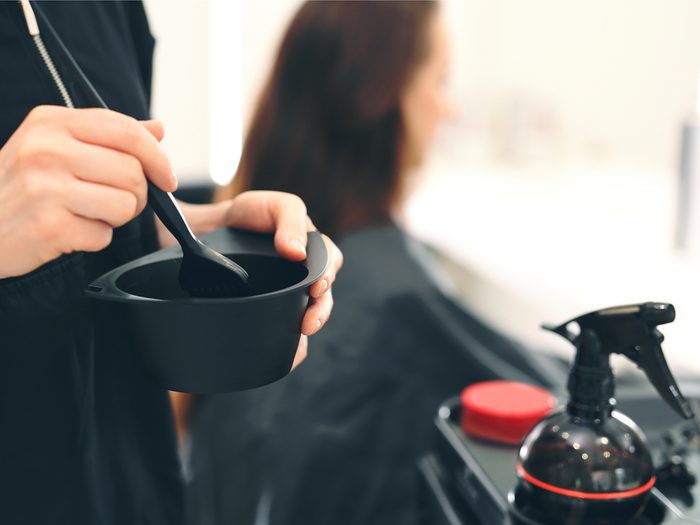 Hair stylist secret: standing all day and using scissors and a blow-dryer takes its toll