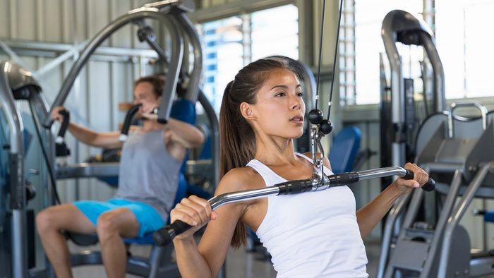 exercise prescription for diabetes: woman doing strength training