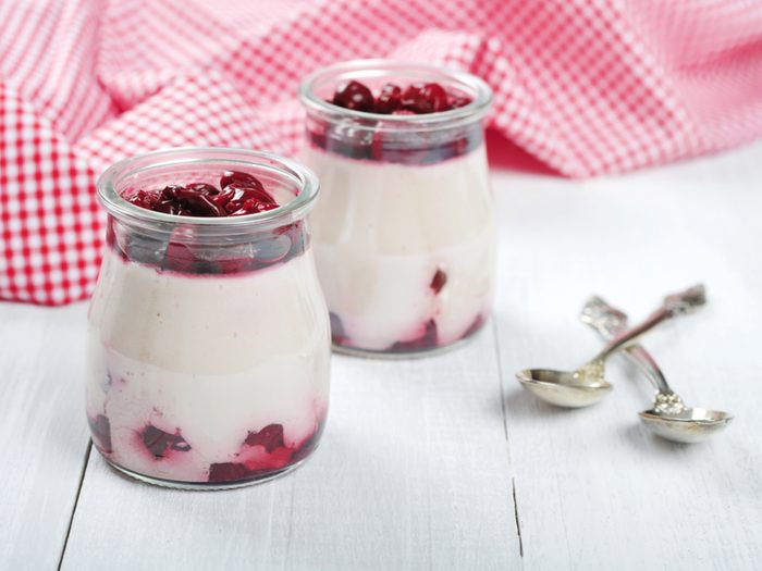 Cherry vanilla yogurt bowl