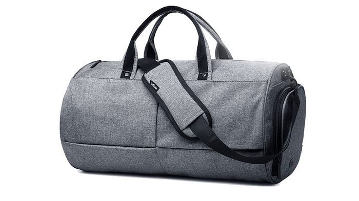 father's day gifts for active dads, a luxurious grey sports duffle bag