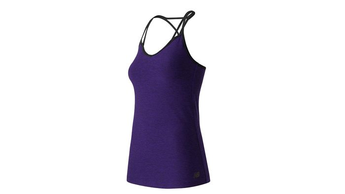 Summer fitness fashion strappy purple tank by New Balance