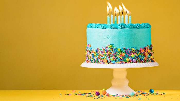 diagnosed with melanoma, a birthday cake 