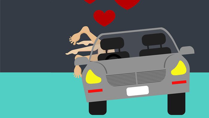 killing your sex life, a couple getting frisky in a car