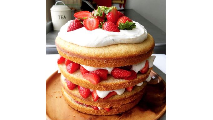instagram, layered strawberry shortcake