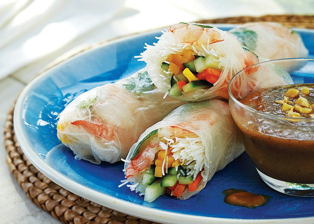 Shrimp Salad Rice Wrapper Rolls