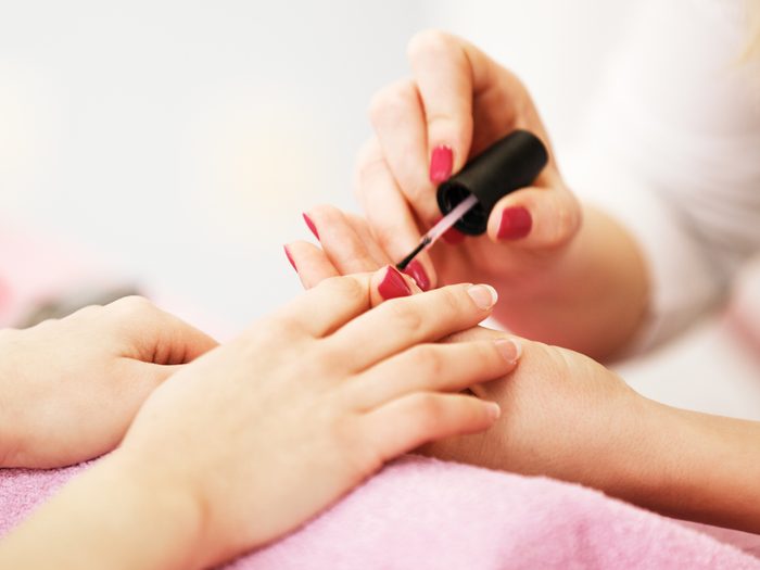 Bring your own polish to the salon to make your manicure last longer