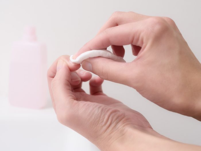 Wipe with acetone-based remover before you polish to make your manicure last longer