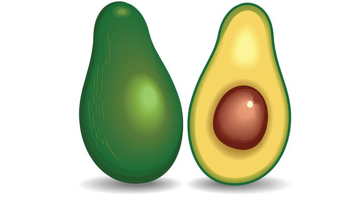 foods high in fibre, an illustration of an avocado