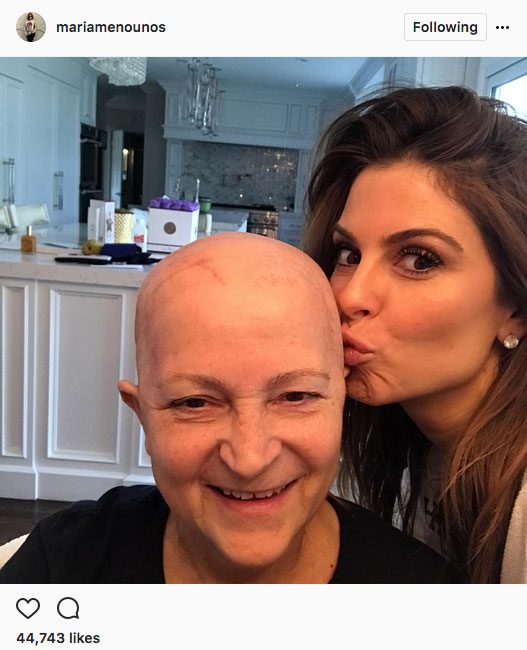 Maria Menounos brain tumour, a photo of her and her mom from Instagram