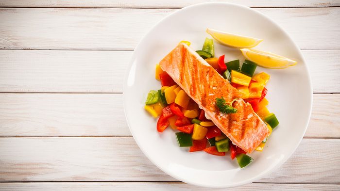 nutrient deficient vitamin b6, plate of salmon