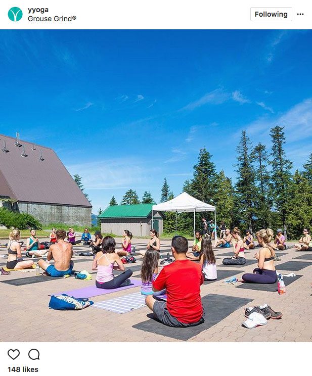 Instagram Yoga, grouse grind vancouver