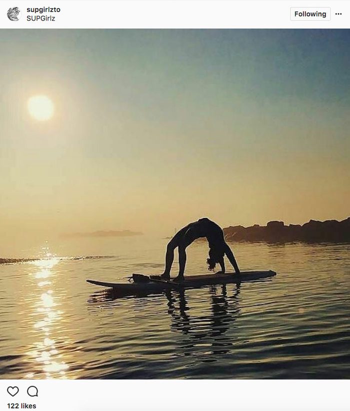 instagram yoga, sup yoga in Toronto
