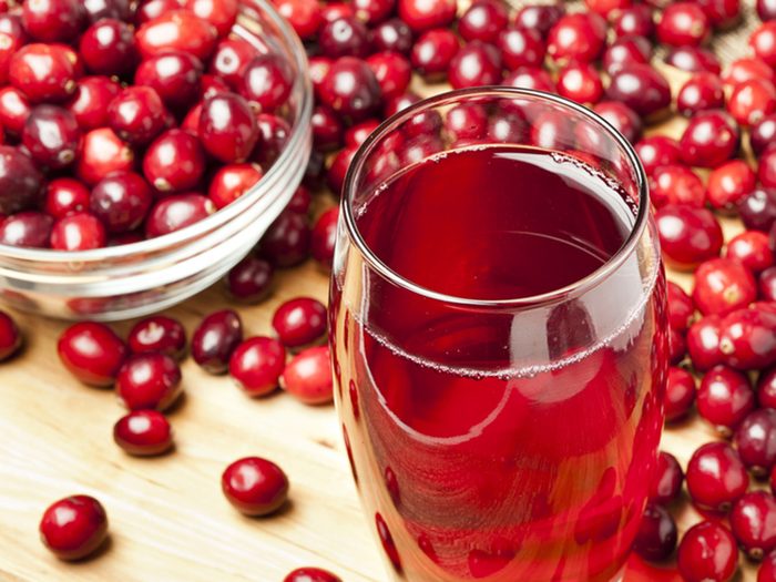 Cranberry juice, remedy for UTIs
