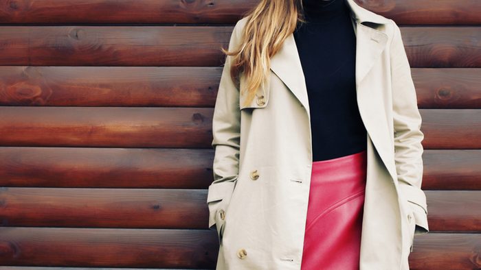 Fall wardrobe, woman wearing layers