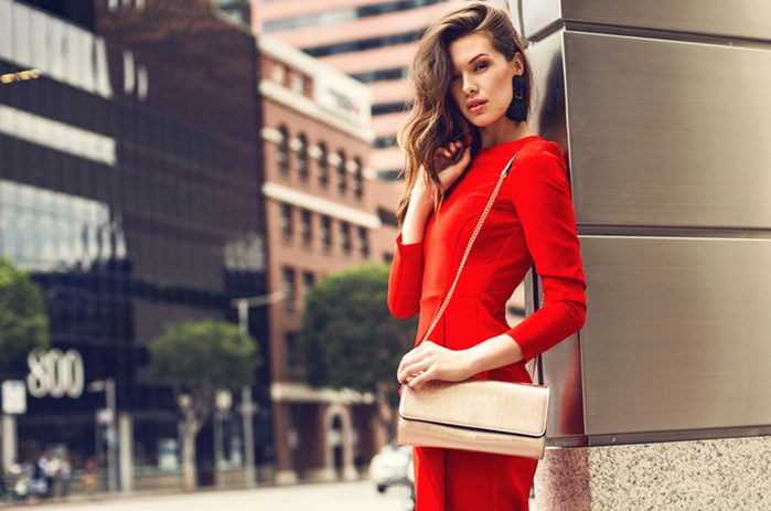 Revamp your fall wardrobe, woman wearing red