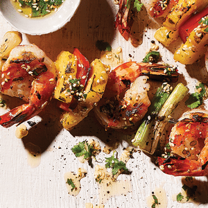 Honey Lime Grilled Shrimp And Pineapple Skewers